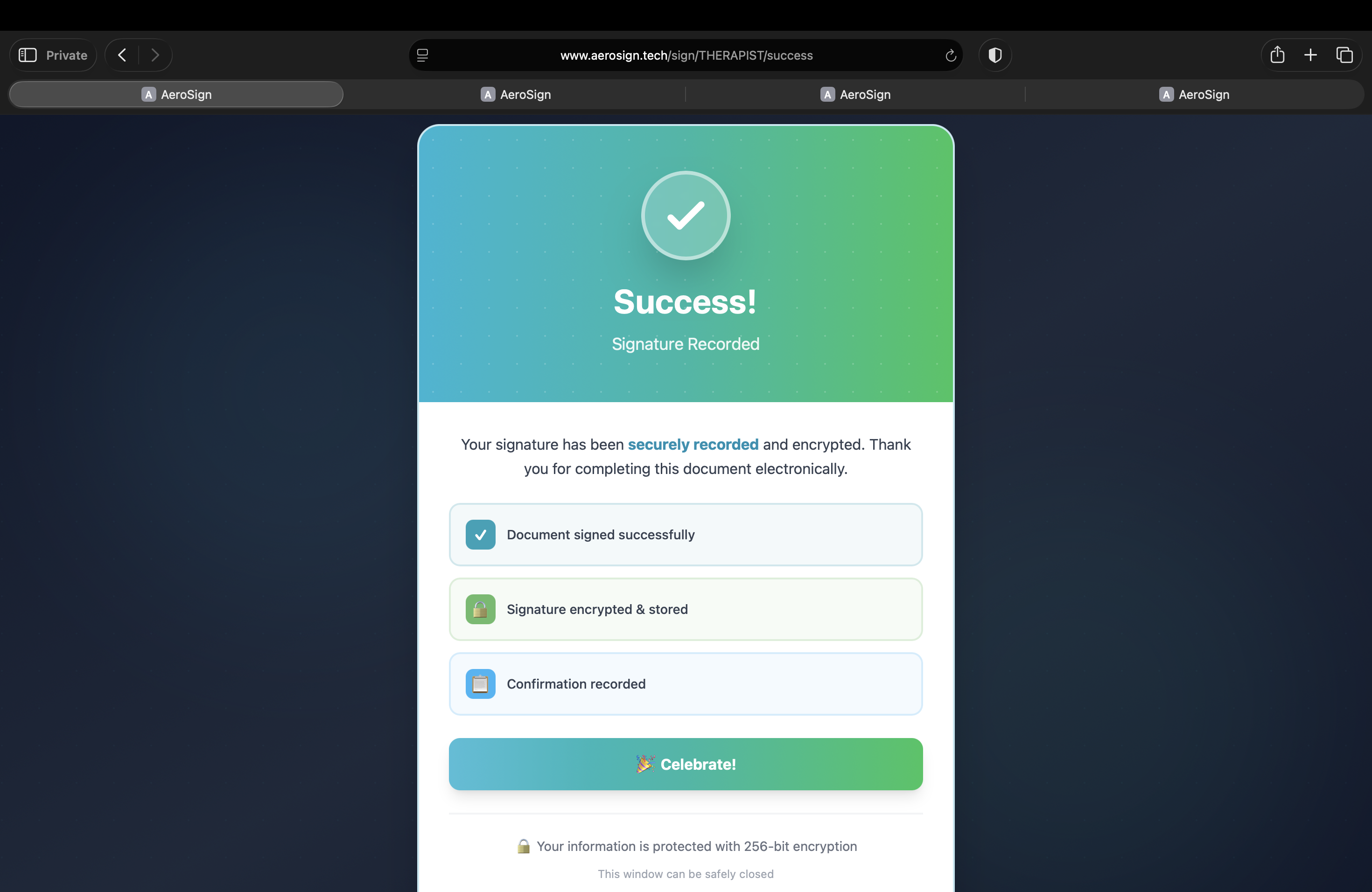 Success Page